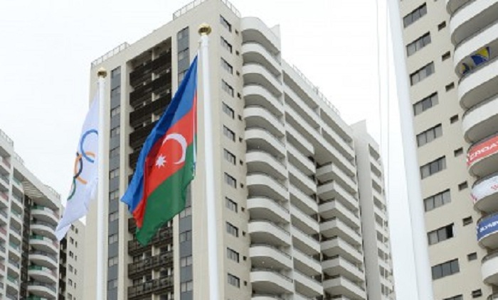В Олимпийской деревне поднят флаг Азербайджана - ФОТО
